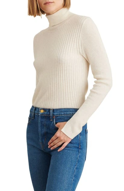 Alex Mill Multi Rib Wool Blend Turtleneck Sweater In Ivory