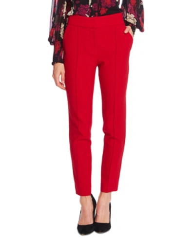 Vince Camuto Stretch Crepe Skinny Pants In Tulip Red