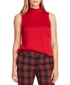 Vince Camuto Mock-neck Sleeveless Top In Tulip Red