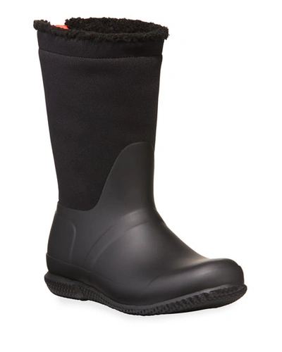Hunter Women's Roll Top Rain Boots In Black
