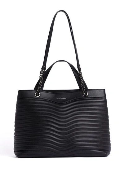 Rebecca Minkoff M.a.b. Quilted Leather Tote In Black