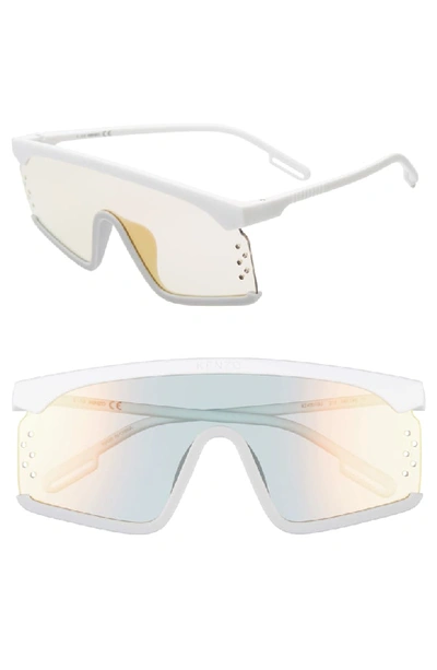 Kenzo 140mm Shield Sunglasses - White/ Grey