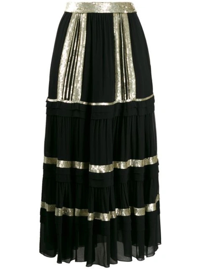 Temperley London Sable Skirt, Black Mix, Uk10