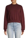 Cotton Citizen Milan Tie Dye Crop Sweatshirt In Sangria