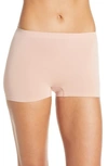 Hanro Touch Feeling High Waist Boyleg Briefs In Misty Rose