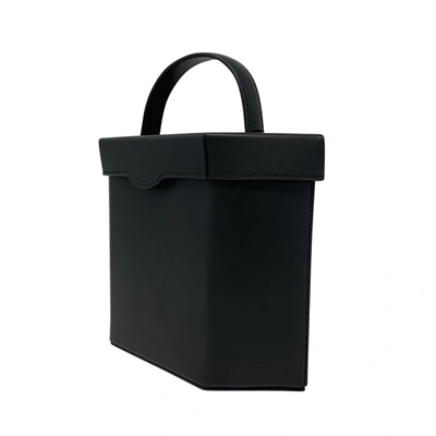 Meli Melo Begonia Black Leather Top Handle Bag For Women