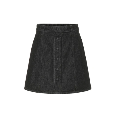 Ag Kety Snap Front Denim Skirt In Melodrama