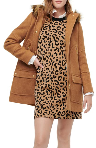 J Crew Chateau Stadium Cloth Parka In Heather Acorn Modesens