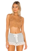 Free People Intimately Fp Celine Longline Lace Bralette In Bronze