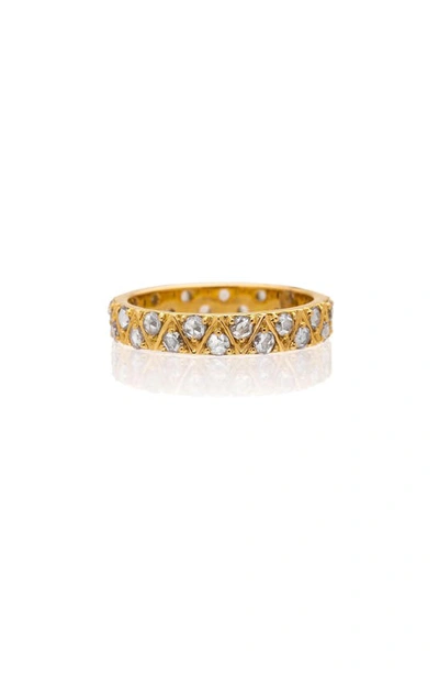 Sethi Couture Stella Diamond Eternity Band In Yellow Gold/ Diamond