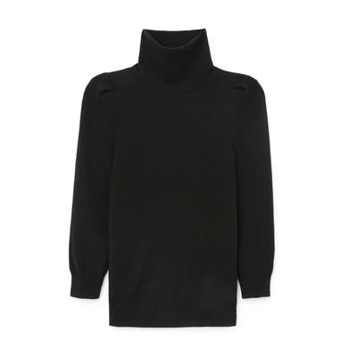 G. Label Jennifer Puff-sleeve Sweater In Black