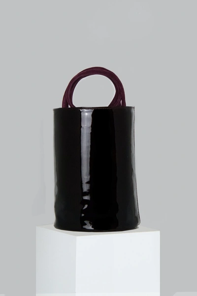 Folklore Xl Kyklos Maroon Patent Leather Bag In Purple