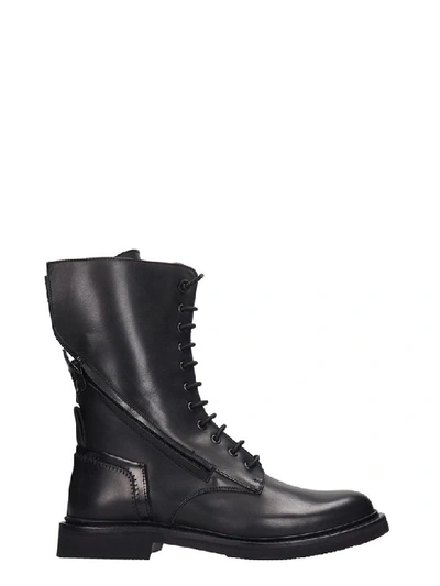 Bruno Bordese Bologna Combat Boots In Black Leather