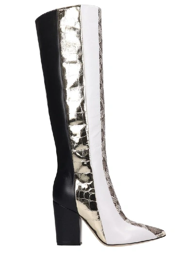 Sergio Rossi High Heels Boots In White Leather
