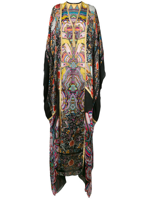 Roberto Cavalli - Allover Print Kaftan Dress | ModeSens