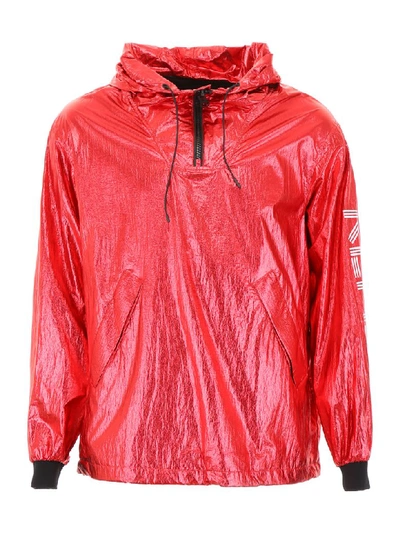 Kenzo Logo Windbreaker In Vermillon (red)