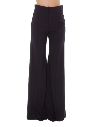 Chloé Elephant Leg Trousers In Blue