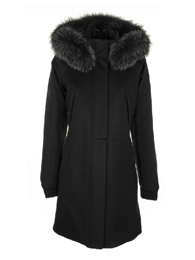 Loro Piana Icery Long Cashmere - Storm System® Fox Fur Jacket In Caviar