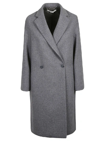 Stella Mccartney Wool Felt Coating Coat In Grey Mélange