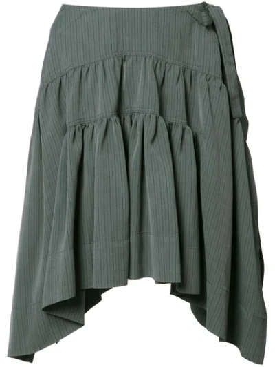 Jw Anderson Drape Mini Skirt In Grey