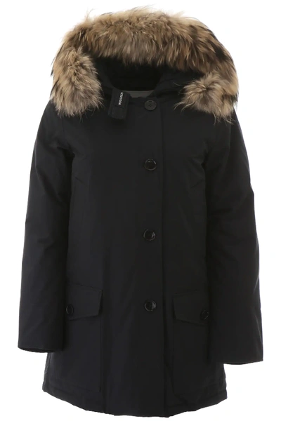 Woolrich Arctic Parka With Murmasky Fur In Blue
