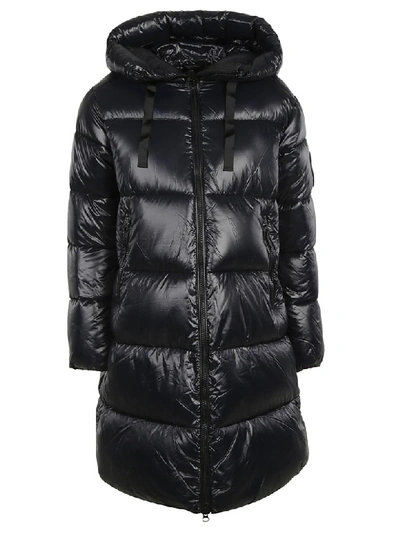 Save The Duck Padded Zipped Hooded Parka In Black