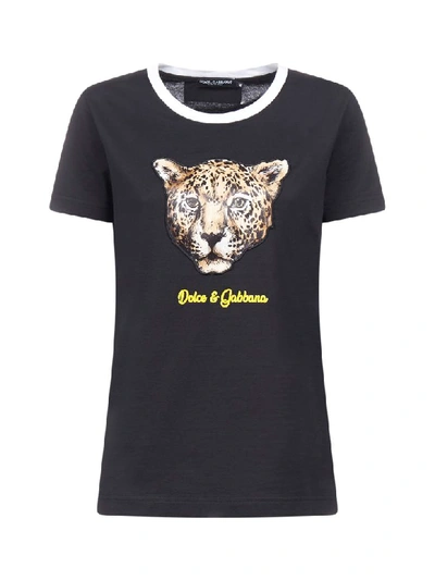 Dolce & Gabbana Short Sleeve T-shirt In Black