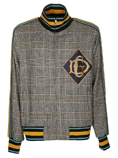 Dolce & Gabbana Check Print Jacket In Multicolor