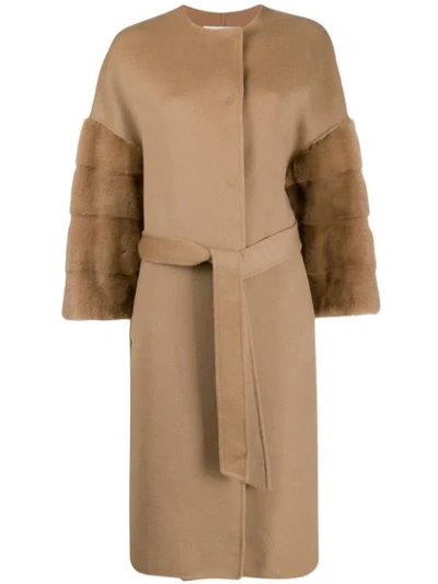 Ava Adore Bilbao Belted Coat In Brown