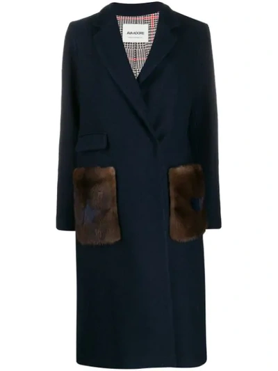 Ava Adore Tahiti Fitted Coat In Blue