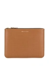 Comme Des Garçons Brick Line Zipped Wallet In Brown