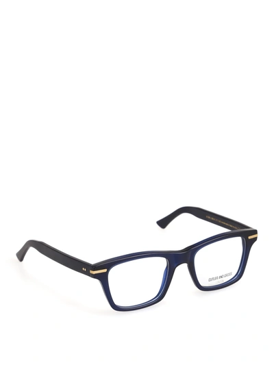 Cutler And Gross 1355-04 Square-frame Optical Glasses In Dark Blue