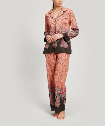 Liberty London Renee Tana Lawn' Cotton Pyjama Set In Coral