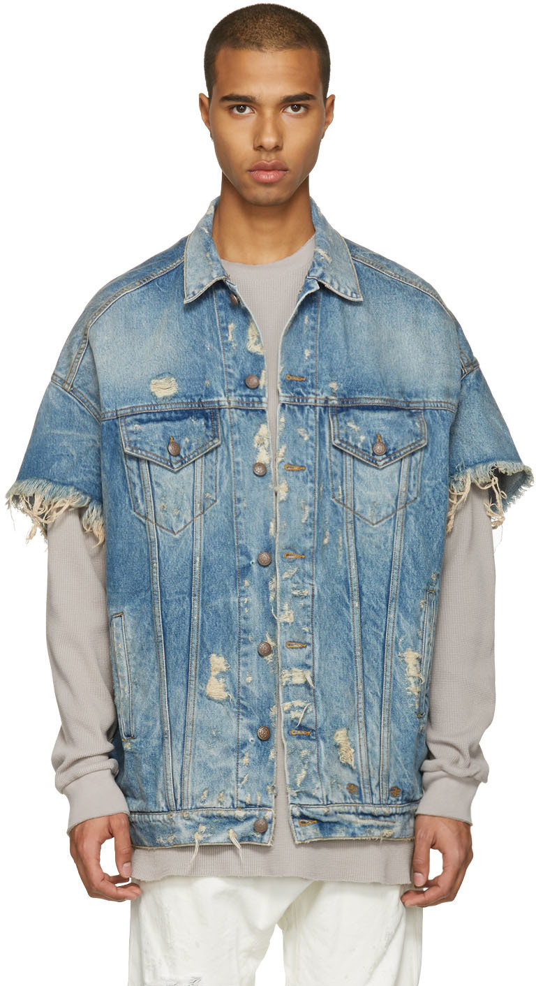 mens short sleeve denim jacket