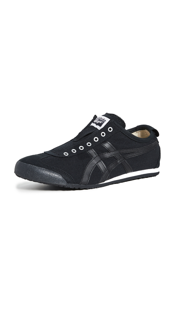 onitsuka tiger mexico 66 slip on black and white