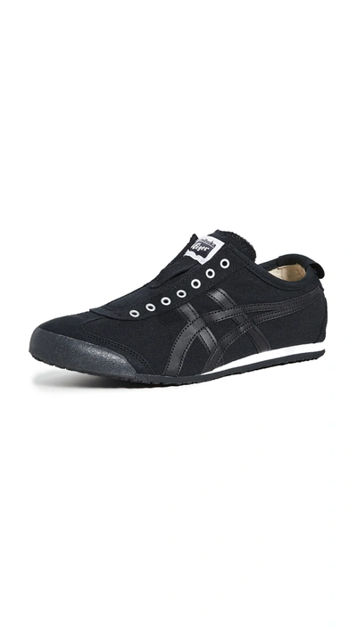 Onitsuka Tiger Mexico 66 Slip On Trainers In Black/black