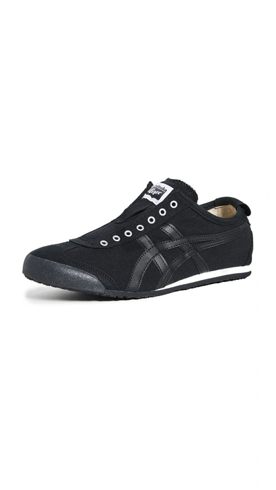 Onitsuka Tiger Mexico 66 Slip On Sneakers In Black/black