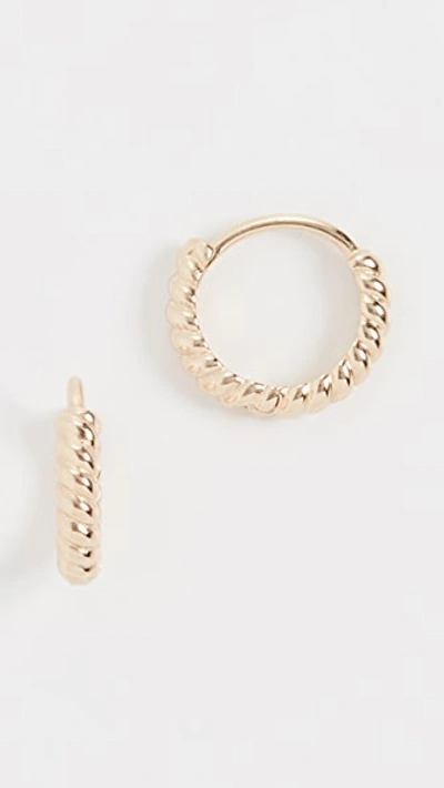 Ariel Gordon Jewelry 14k Twisted Petite Hoops In Gold