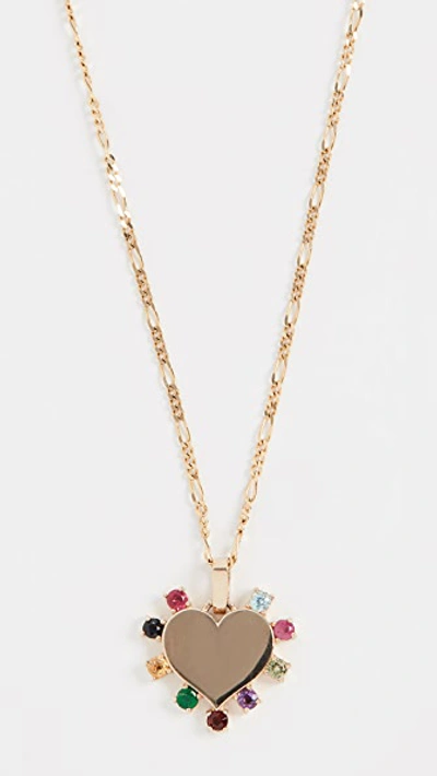 Ariel Gordon Jewelry 14k Candy Heart Carousel Necklace In Gold/multi