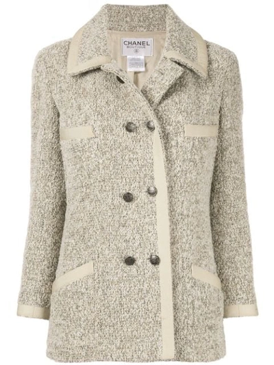 Pre-owned Chanel 1997 Long Sleeve Coat In Brown