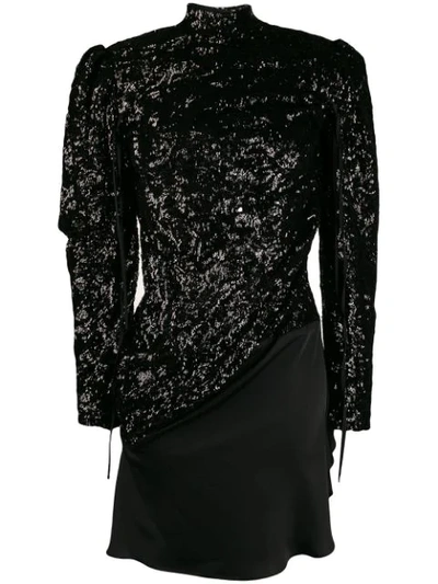 Almaz Sequin Mini Dress In Black