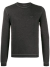 Prada Classic Knitted Jumper In Grey