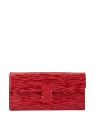 Pre-owned Louis Vuitton 1992  Jewellery Roll Pouch In Red