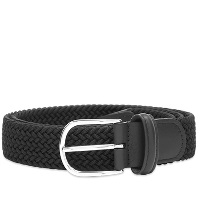 Anderson's Army Green Woven Canvas Belt In Black