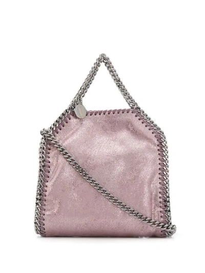 Stella Mccartney Tiny Falabella Metallic Tote In 6553 Blush