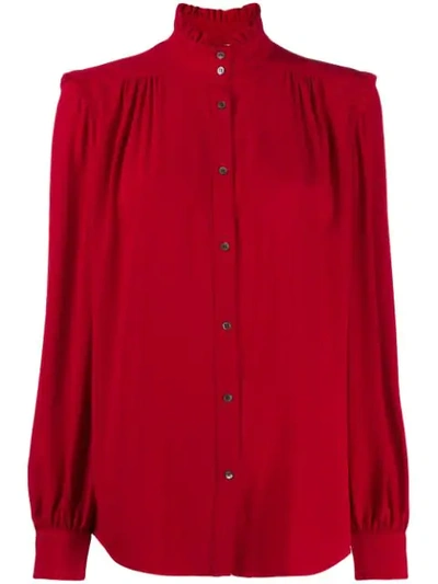 N°21 Ruffle Neck Shirt In Red