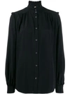 N°21 Ruffle Neck Shirt In Black