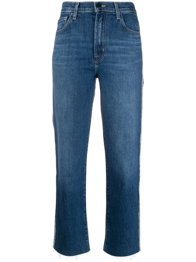 J Brand Mid Rise Stonewashed Jeans In Blue