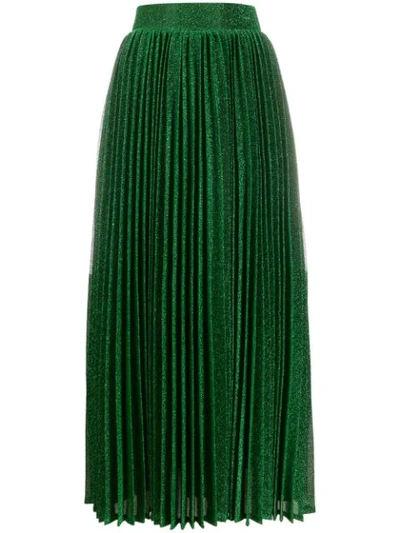 Amuse High-waisted Pleated Skirt In Green