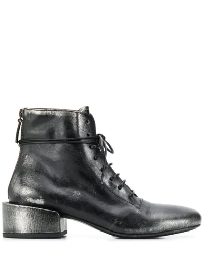 Marsèll Lace Up Ankle Boots In Black